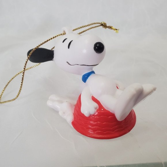 Lot of 2 Peanuts UFS Snoopy Woodstock Christmas Ornaments post box dog dish sled - Picture 3 of 12